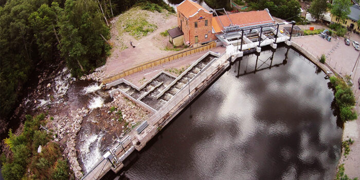 Mälarenergis fiskväg vid kraftstationen i Västerkvarn bidrar till biologisk mångfald i vattenmiljön i Kolbäcksån.