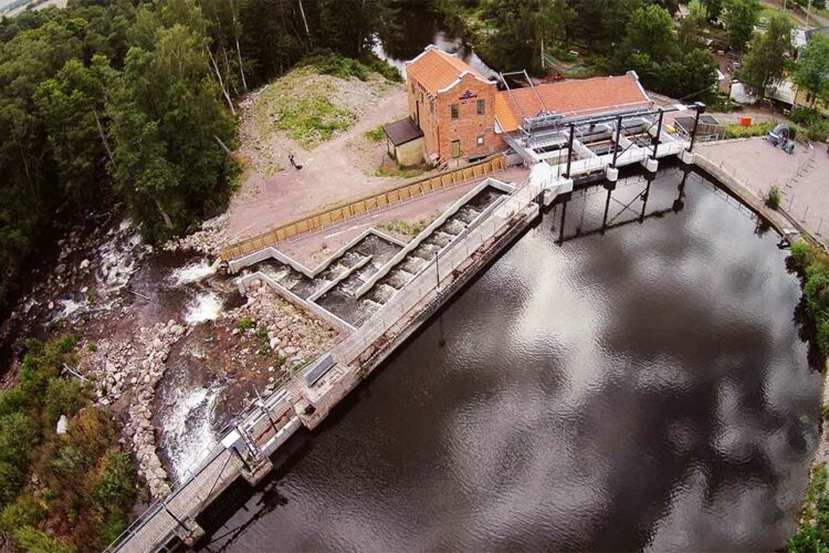 Mälarenergis vattenkraftstation i Västerkvarn