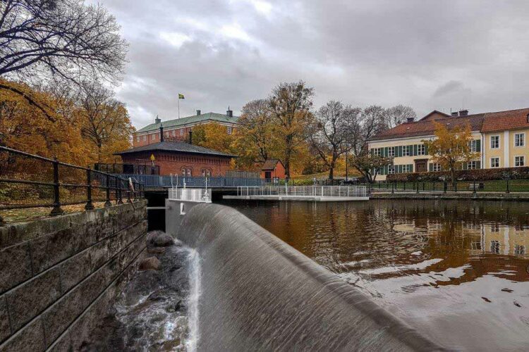 Fiskväg, fiskpassage, faunapassage vid Turbinbron i Västerås.