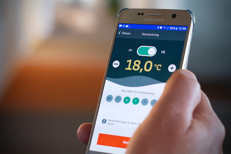 Med Mälarenergis app Klimatkontroll kan du styra ditt inomhusklimat direkt i mobilen. Du kan bl a se din energianvändning och göra nattsänkningar. Fjärrvärmeväxlare Värmeväxlare