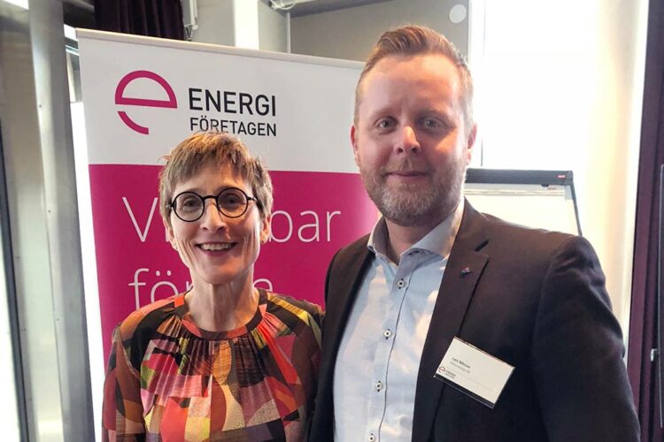 Karin Ahlström och Lars Nilsson Mälarenergi deltar i Qraftsamling. Energibranschen är en framtidsbransch.