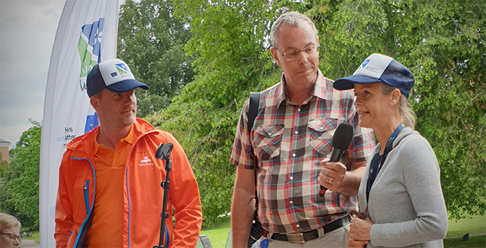 Både Johan Lind, projektledare Mälarenergi och Susanna Hansen, vattensamordnare Västerås stad blev intervjuade när faunapassagen invigdes i Västerås.