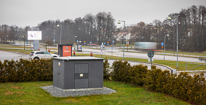 Batterilager på Rocklunda i Västerås. Ett samarbete mellan Mälarenergi och Nothvolt. Foto: Lasse Fredriksson