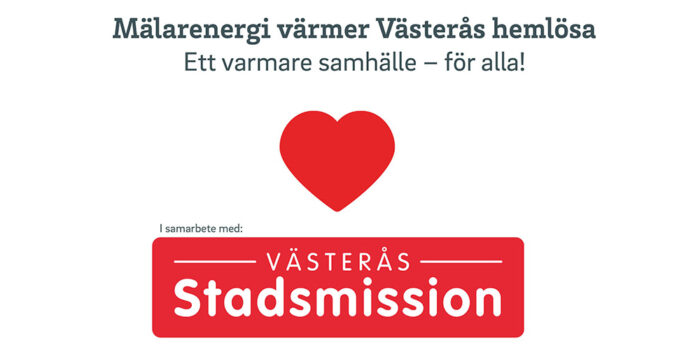 Mälarenergi värmer Västerås hemlösa