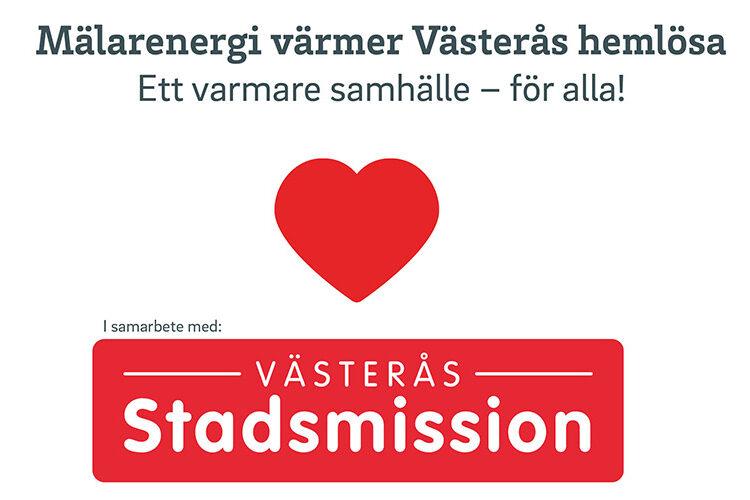 Mälarenergi värmer Västerås hemlösa